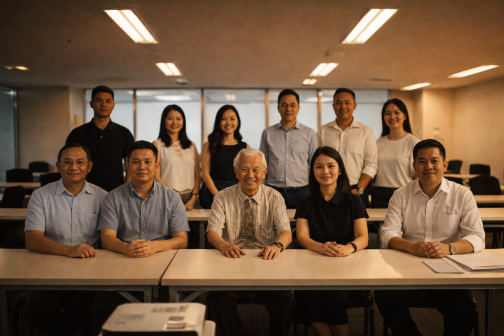 Manufacturing team in TPS hands-on learning session